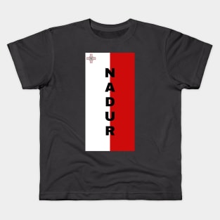 Nadur City in Malta Flag Vertical Kids T-Shirt